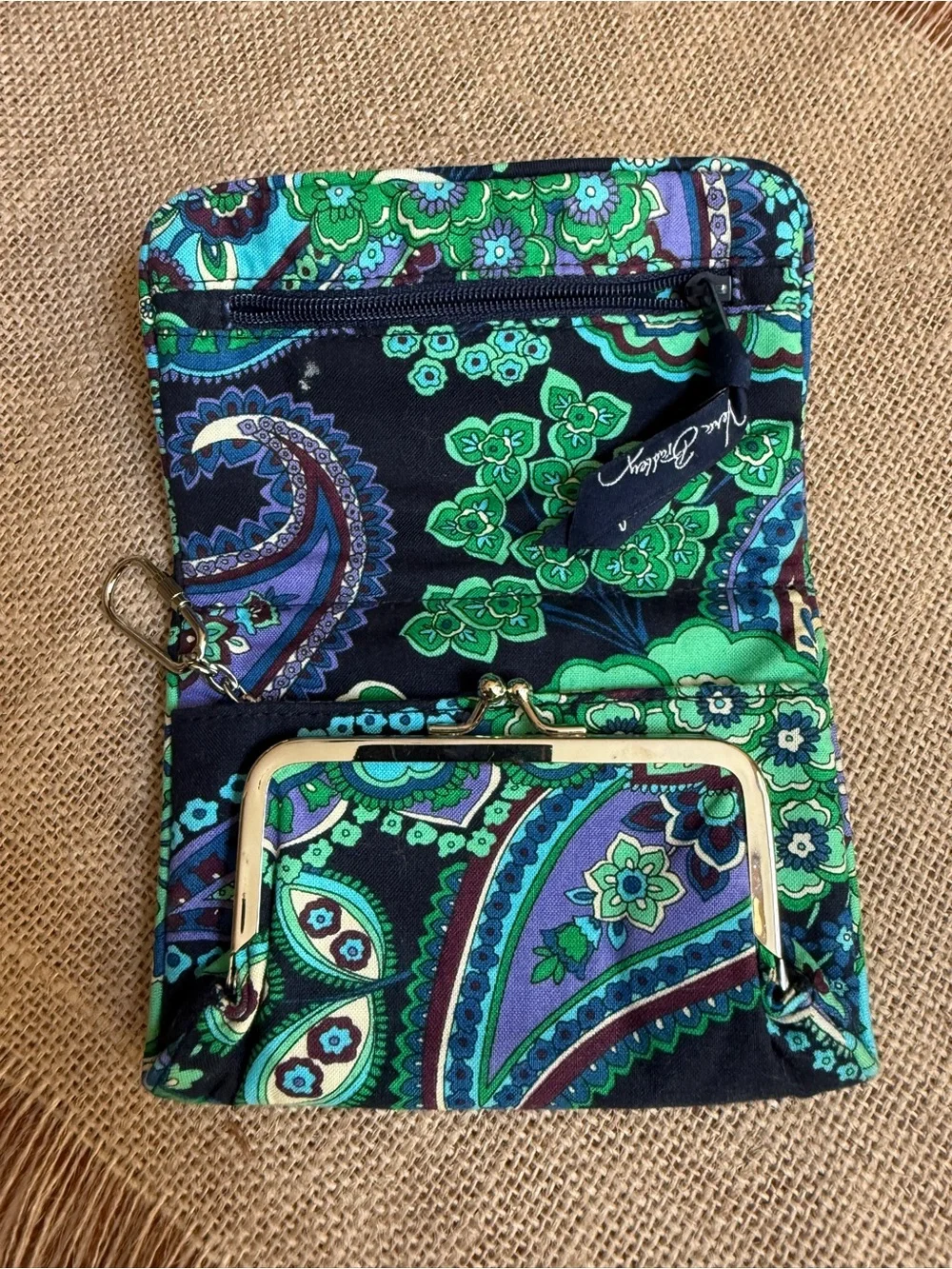 Vera Bradley quilted fold